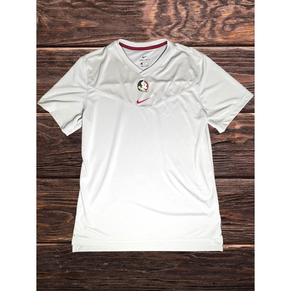 Florida St Seminoles Nike Center Check OnfieldFSU Gray Dri-Fit Shirt Mens L 2017